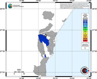 Mappa EMS - territori comuni