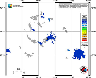 Mappa EMS - territori località