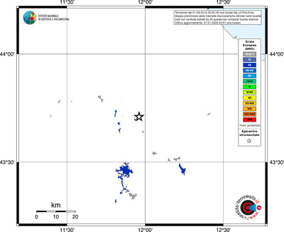 Mappa EMS - territori località