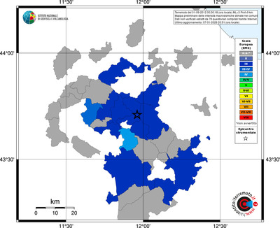 Mappa EMS - territori comuni