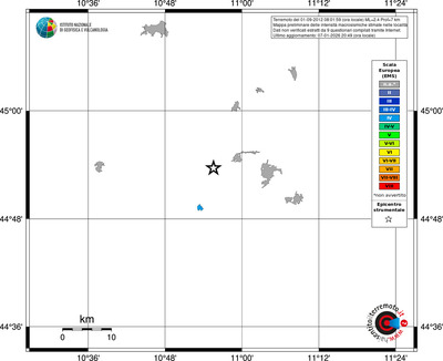 Mappa EMS - territori località