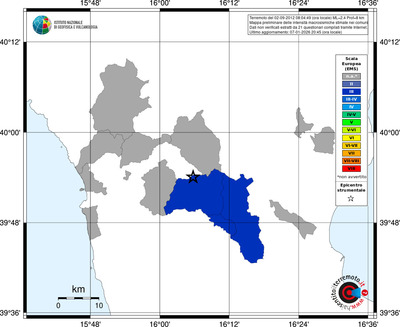 Mappa EMS - territori comuni