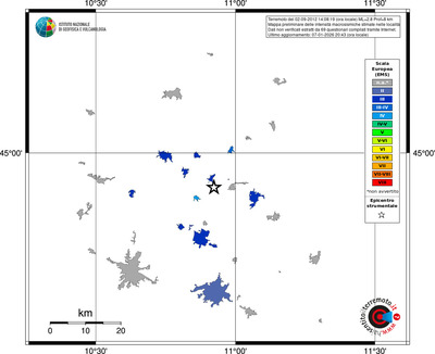 Mappa EMS - territori località