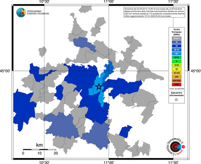Mappa EMS - territori comuni