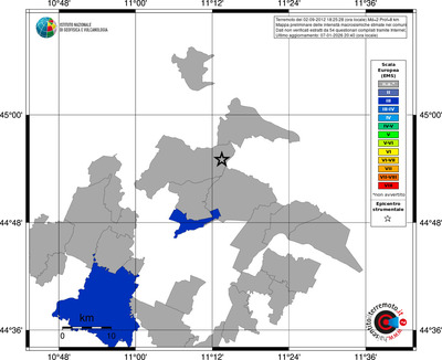 Mappa EMS - territori comuni