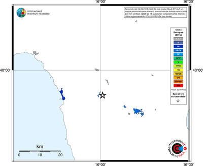 Mappa EMS - territori località
