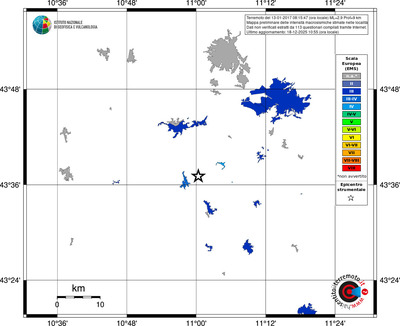 Mappa EMS - territori località