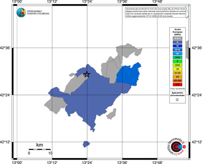 Mappa EMS - territori comuni