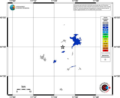 Mappa EMS - territori località