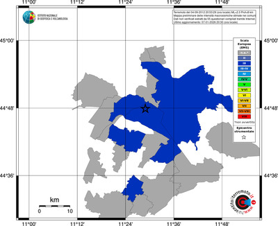 Mappa EMS - territori comuni