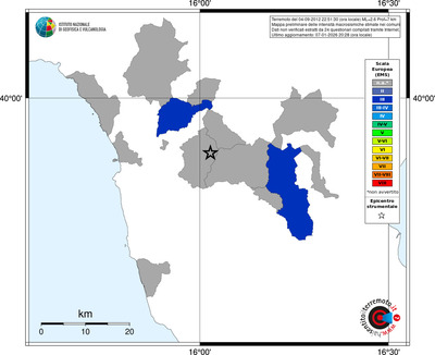 Mappa EMS - territori comuni