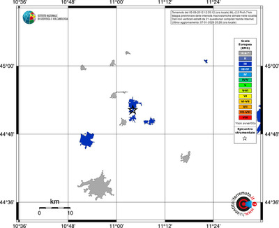 Mappa EMS - territori località