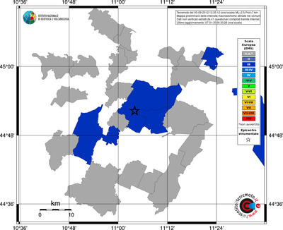 Mappa EMS - territori comuni
