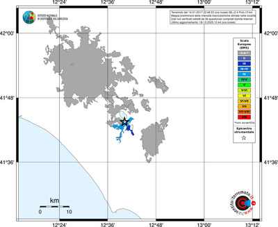 Mappa EMS - territori località
