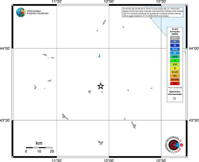 Mappa EMS - territori località