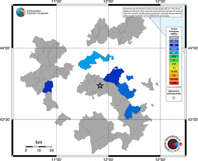 Mappa EMS - territori comuni