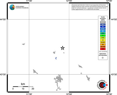 Mappa EMS - territori località