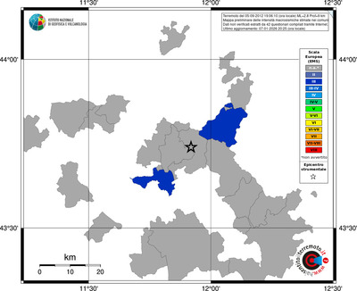 Mappa EMS - territori comuni