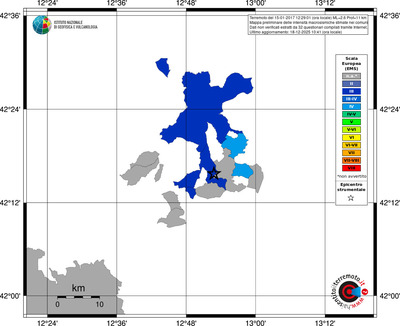 Mappa EMS - territori comuni
