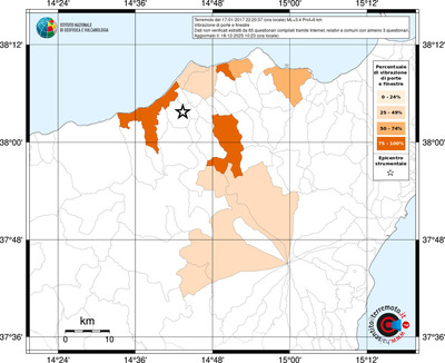 Mappa territorio comunale con almeno 3 questionari