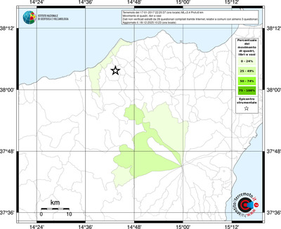 Mappa territorio comunale con almeno 3 questionari