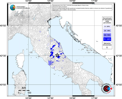 Mappa territorio comunale con almeno 3 questionari