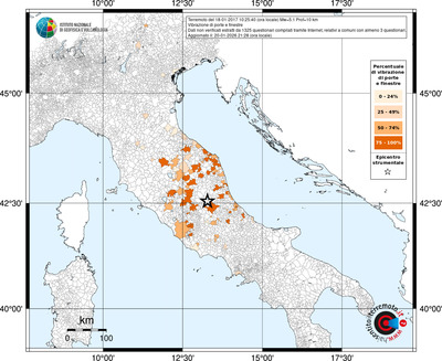 Mappa territorio comunale con almeno 3 questionari