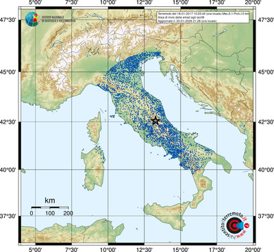 Area di invio delle email agli iscritti