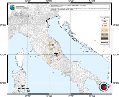 Mappa territorio comunale con almeno 3 questionari