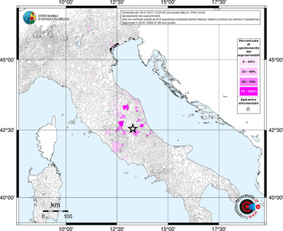 Mappa territorio comunale con almeno 3 questionari