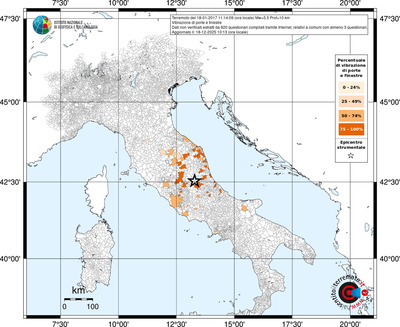 Mappa territorio comunale con almeno 3 questionari