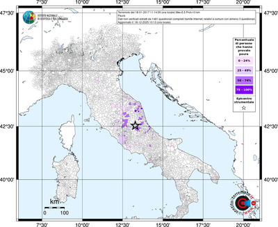 Mappa territorio comunale con almeno 3 questionari