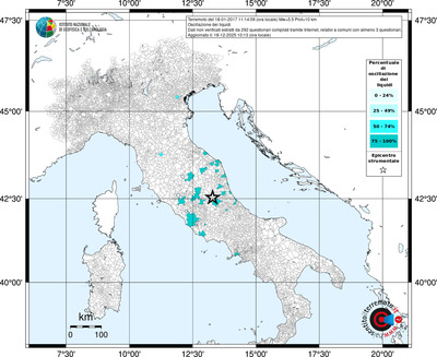 Mappa territorio comunale con almeno 3 questionari