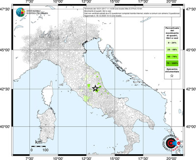 Mappa territorio comunale con almeno 3 questionari