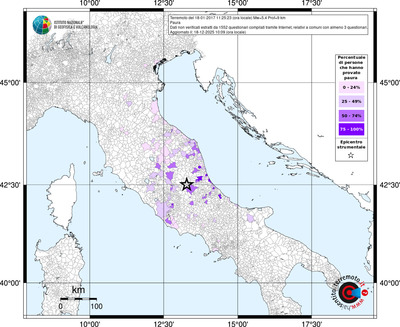 Mappa territorio comunale con almeno 3 questionari