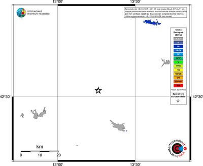 Mappa EMS - territori località