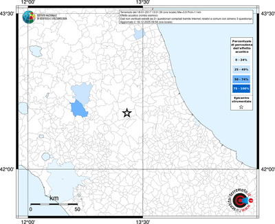 Mappa territorio comunale con almeno 3 questionari