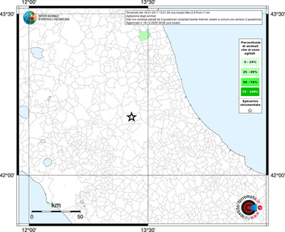 Mappa territorio comunale con almeno 3 questionari