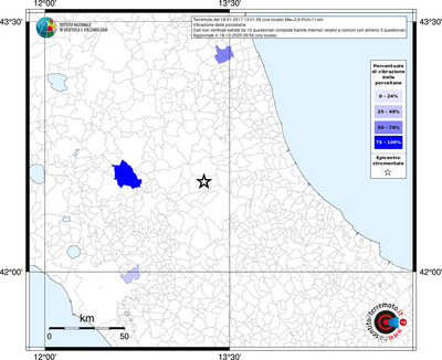 Mappa territorio comunale con almeno 3 questionari