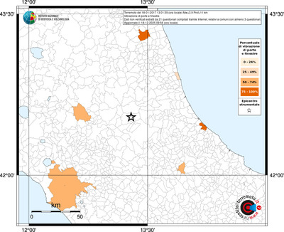 Mappa territorio comunale con almeno 3 questionari