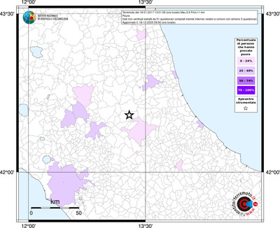Mappa territorio comunale con almeno 3 questionari