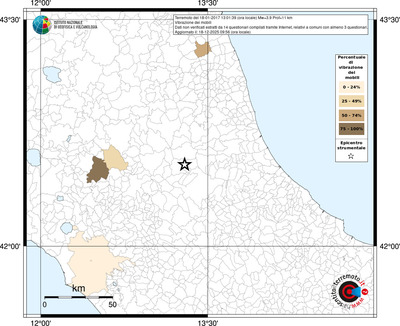 Mappa territorio comunale con almeno 3 questionari