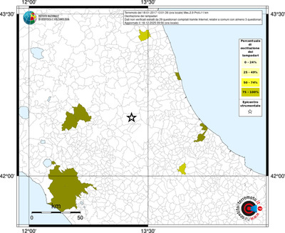 Mappa territorio comunale con almeno 3 questionari