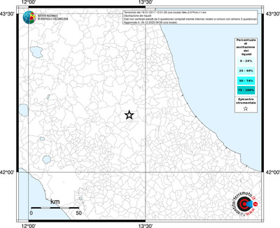 Mappa territorio comunale con almeno 3 questionari