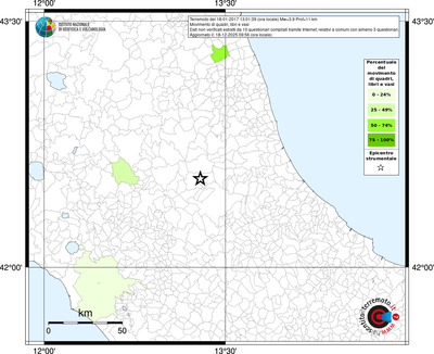 Mappa territorio comunale con almeno 3 questionari