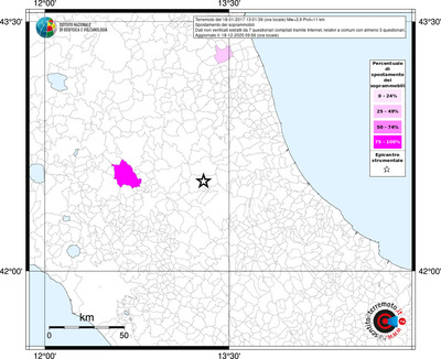 Mappa territorio comunale con almeno 3 questionari
