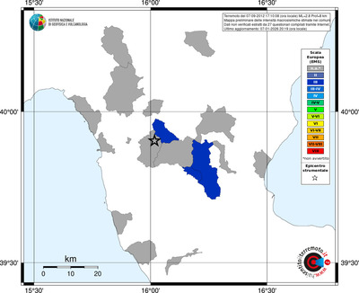 Mappa EMS - territori comuni