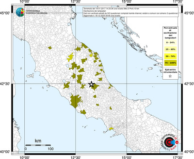 Mappa territorio comunale con almeno 3 questionari