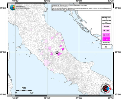 Mappa territorio comunale con almeno 3 questionari