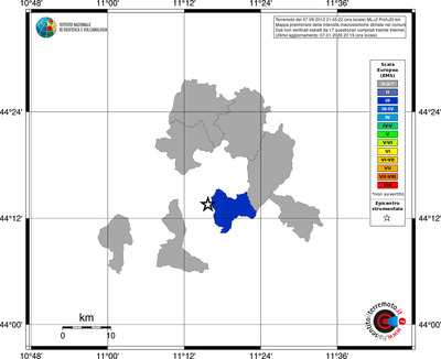 Mappa EMS - territori comuni